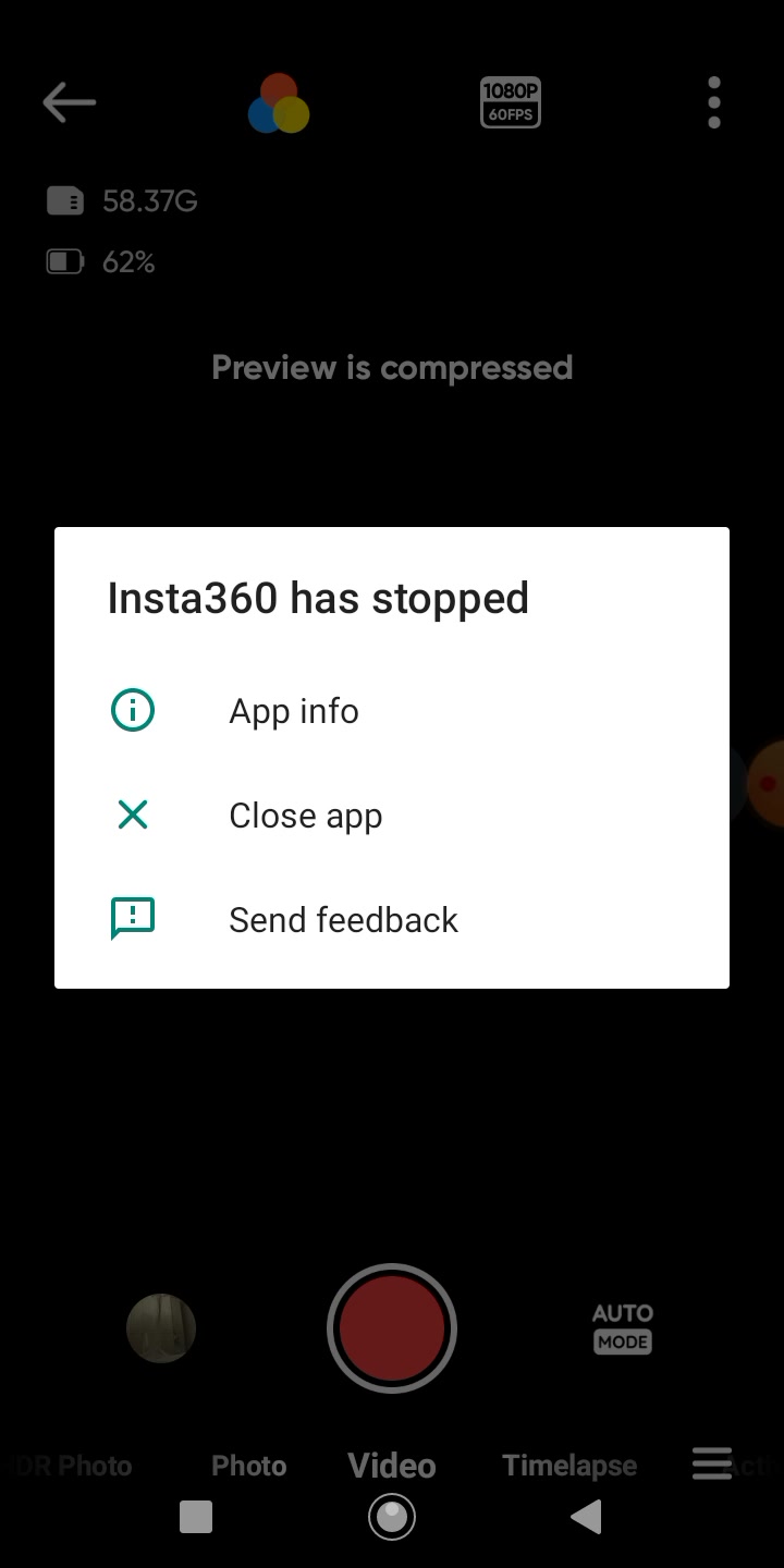 Instal360 Has Stopped