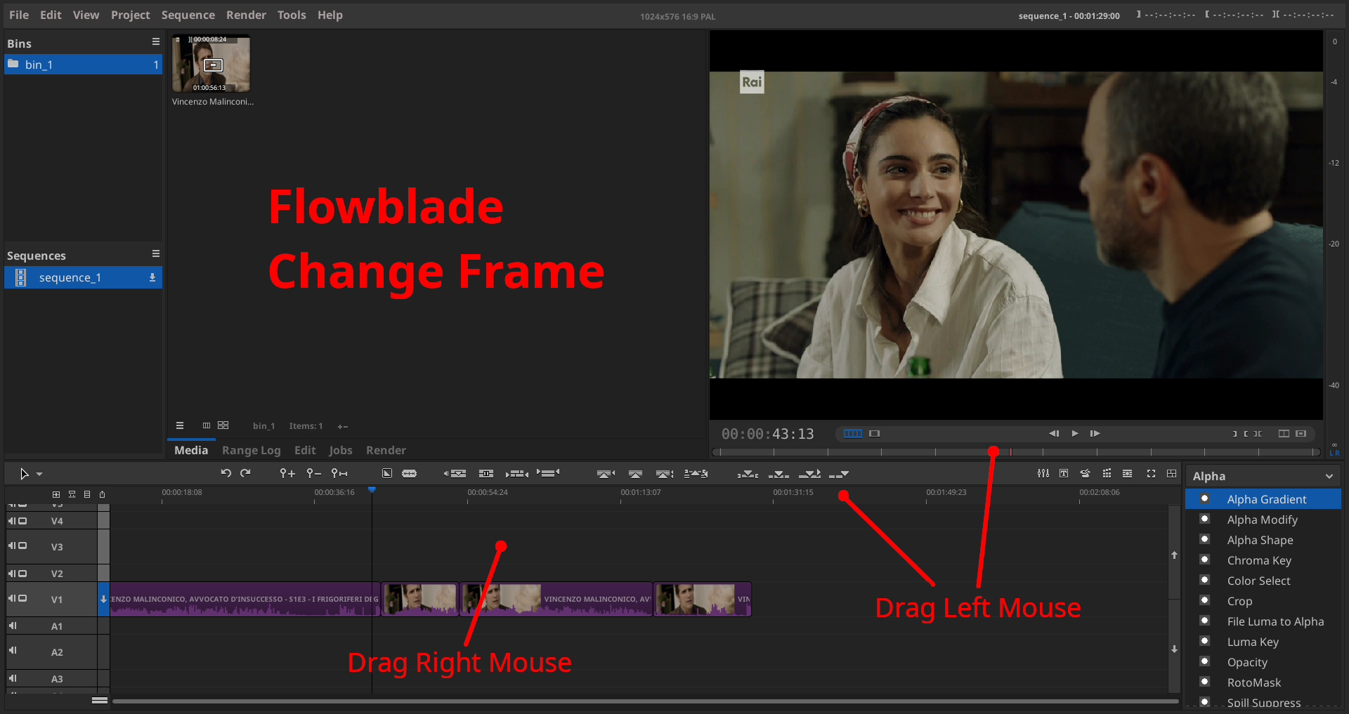 Flowblade - Changing current frame Flowblade - Changing current frame