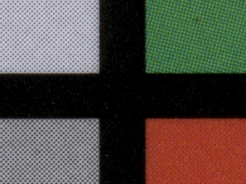 A color chart produced with offset printing